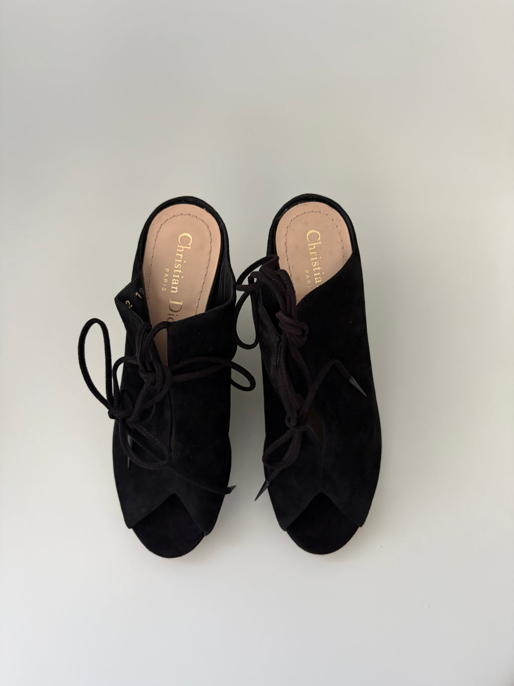 Dior Lace-up Wedges