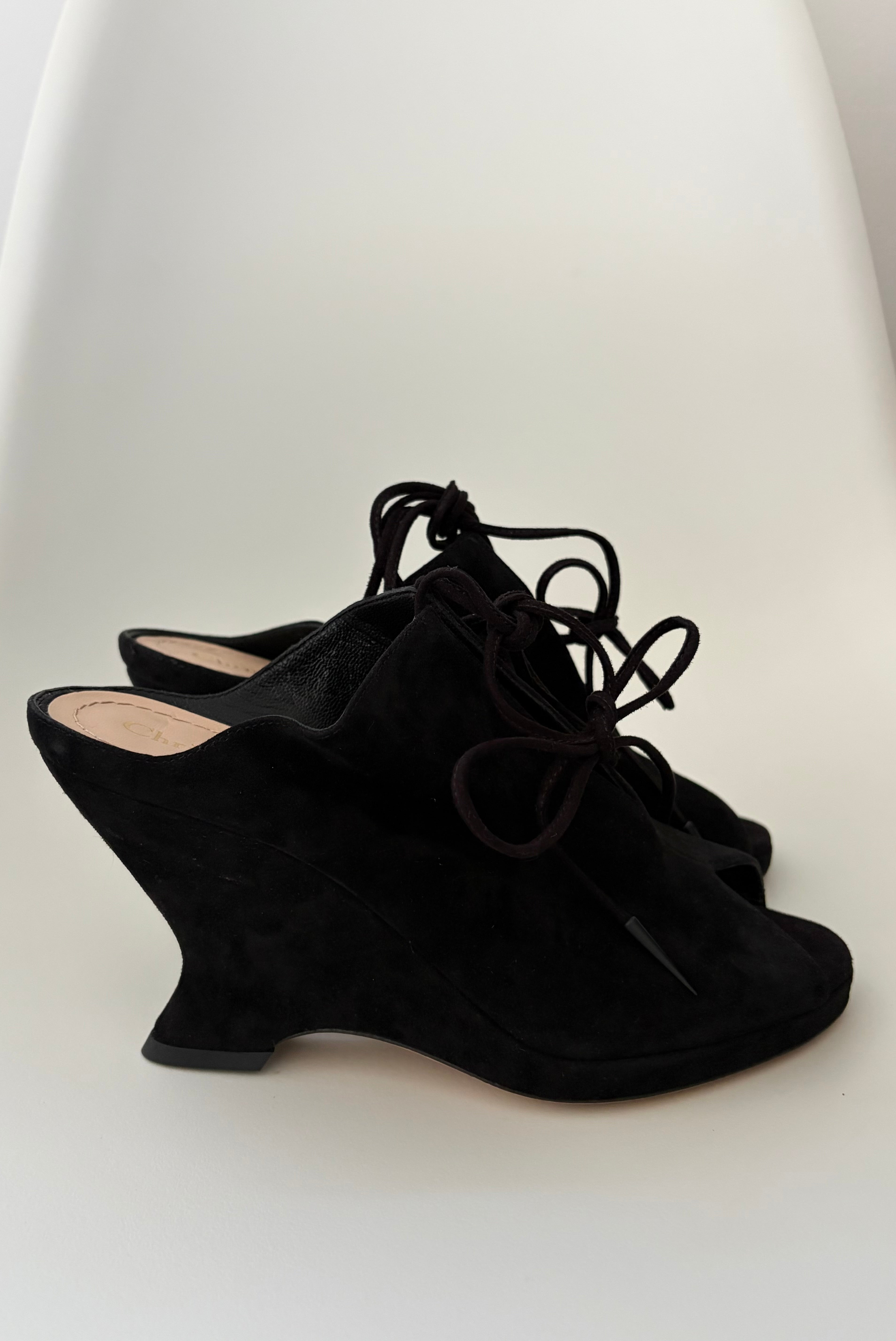 Dior Lace-up Wedges