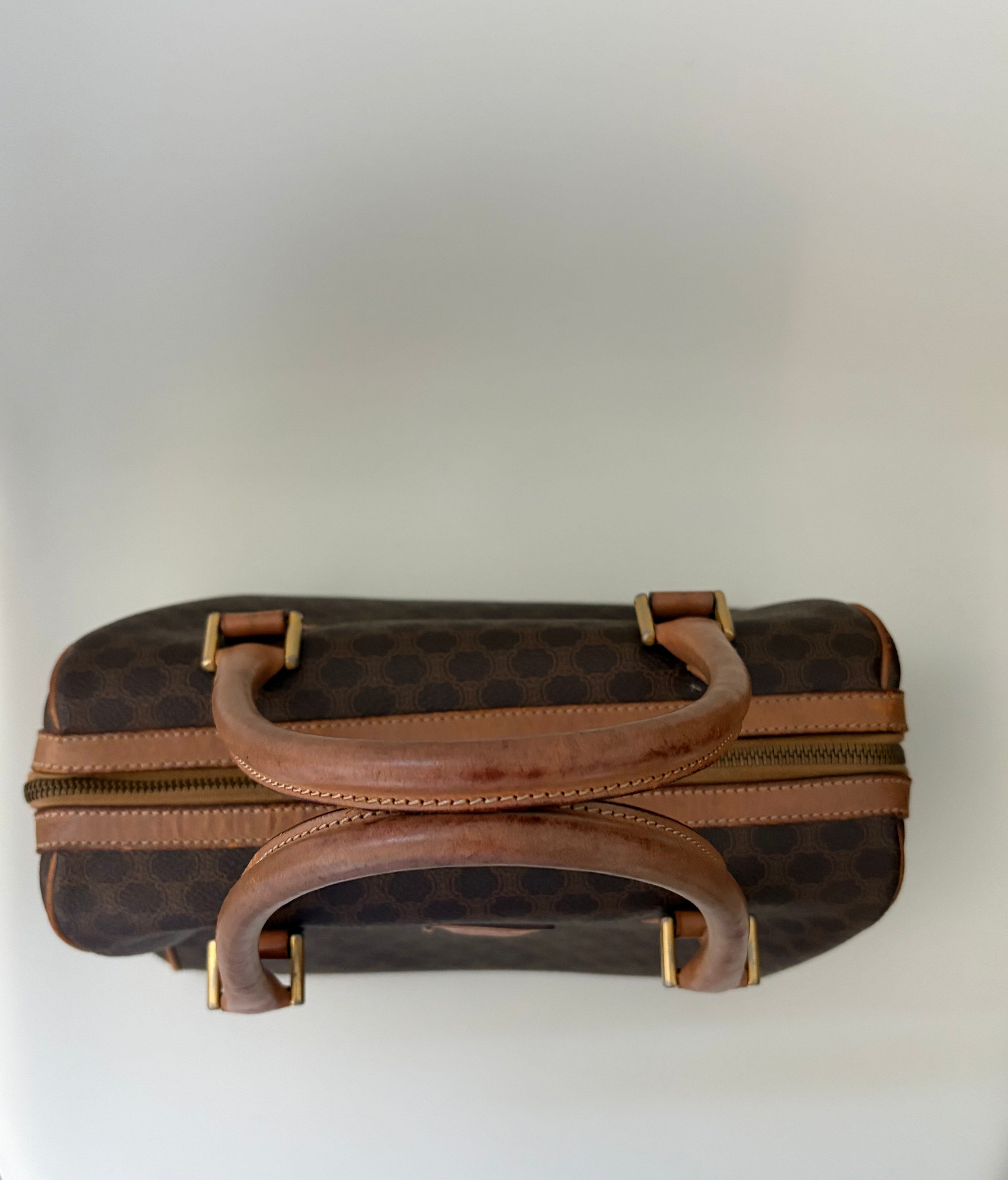 Celine Canvas Top Handle Handbag