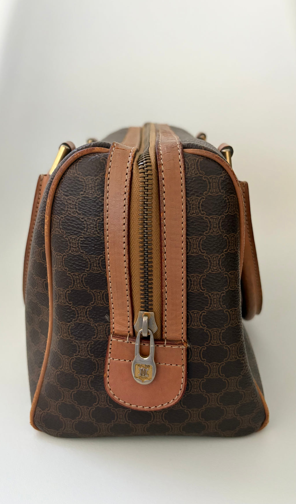 Celine Canvas Top Handle Handbag