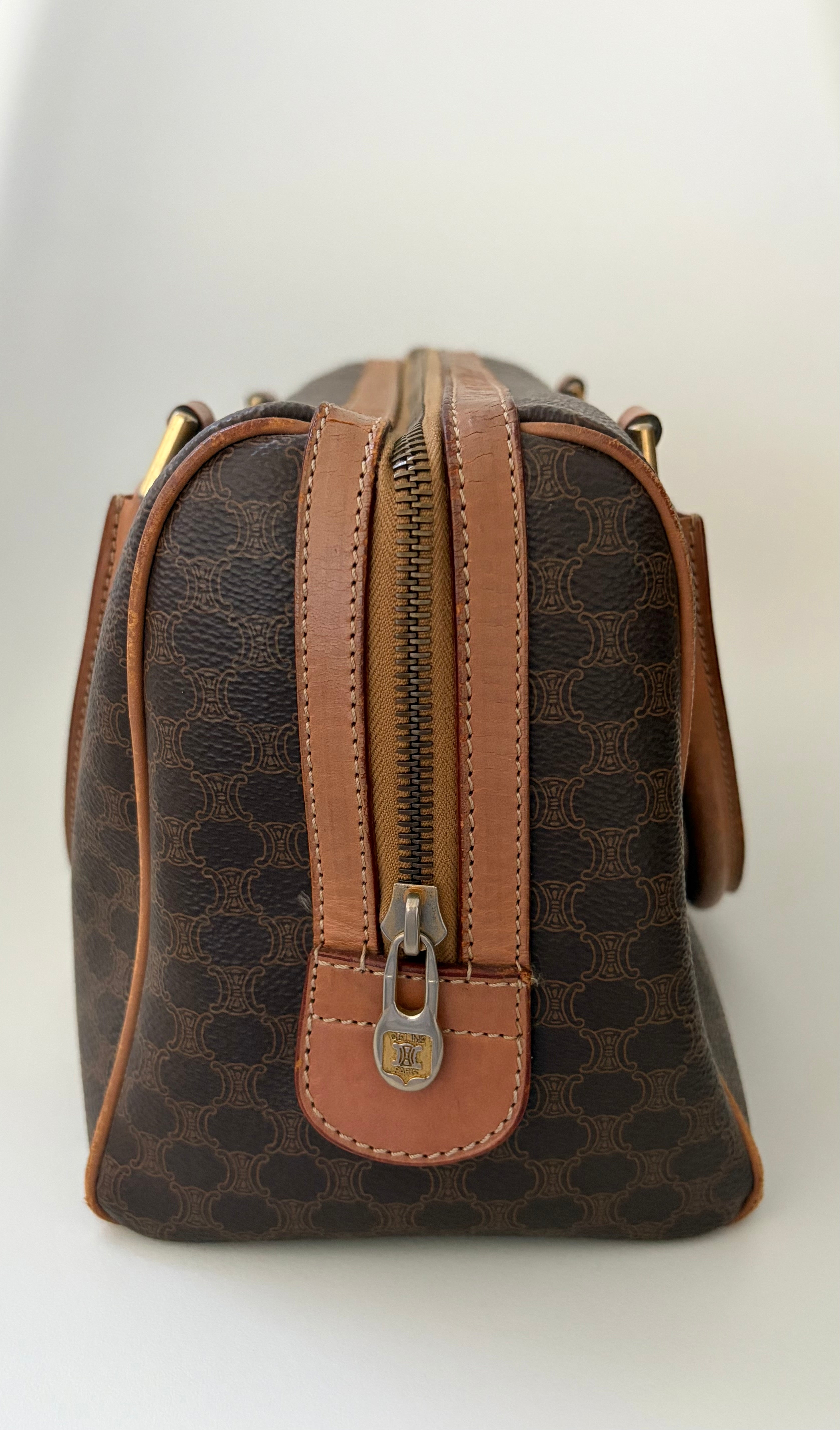 Celine Canvas Top Handle Handbag
