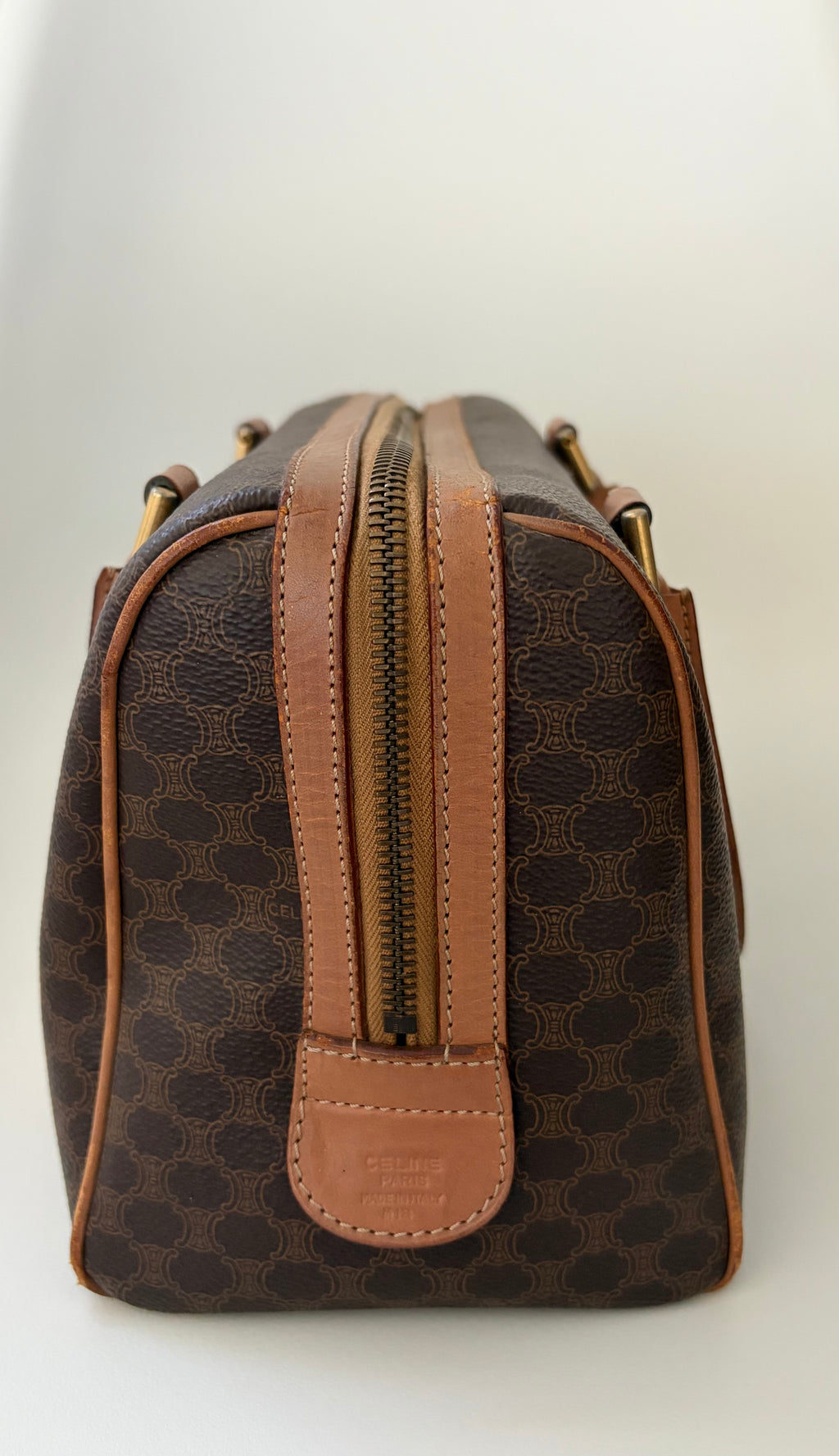 Celine Canvas Top Handle Handbag