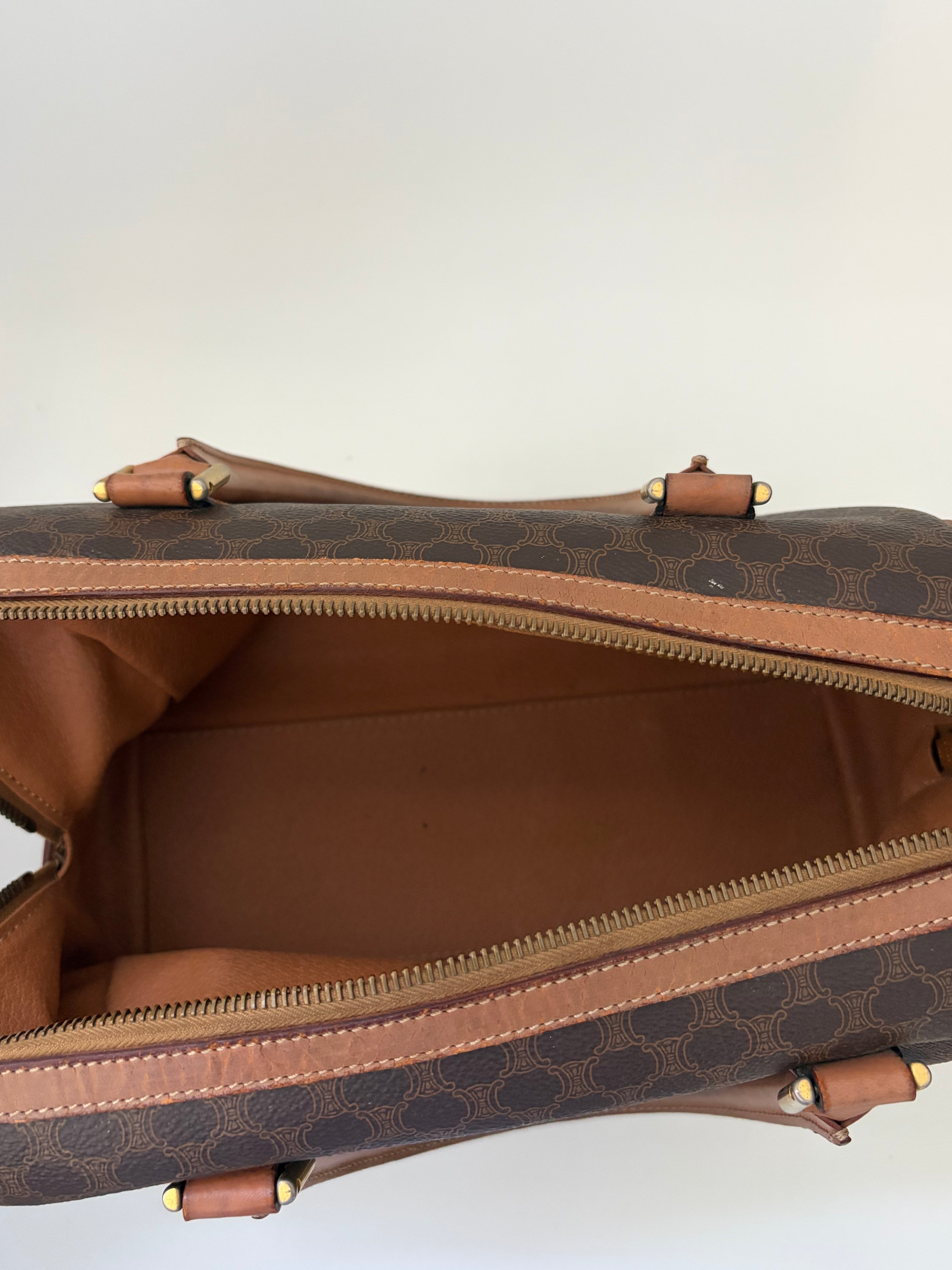 Celine Canvas Top Handle Handbag