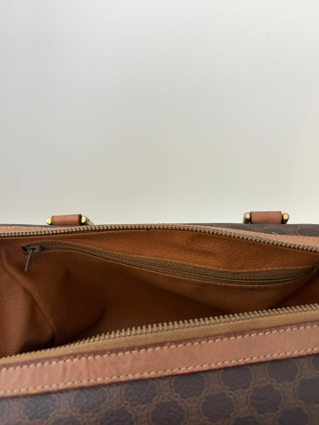 Celine Canvas Top Handle Handbag