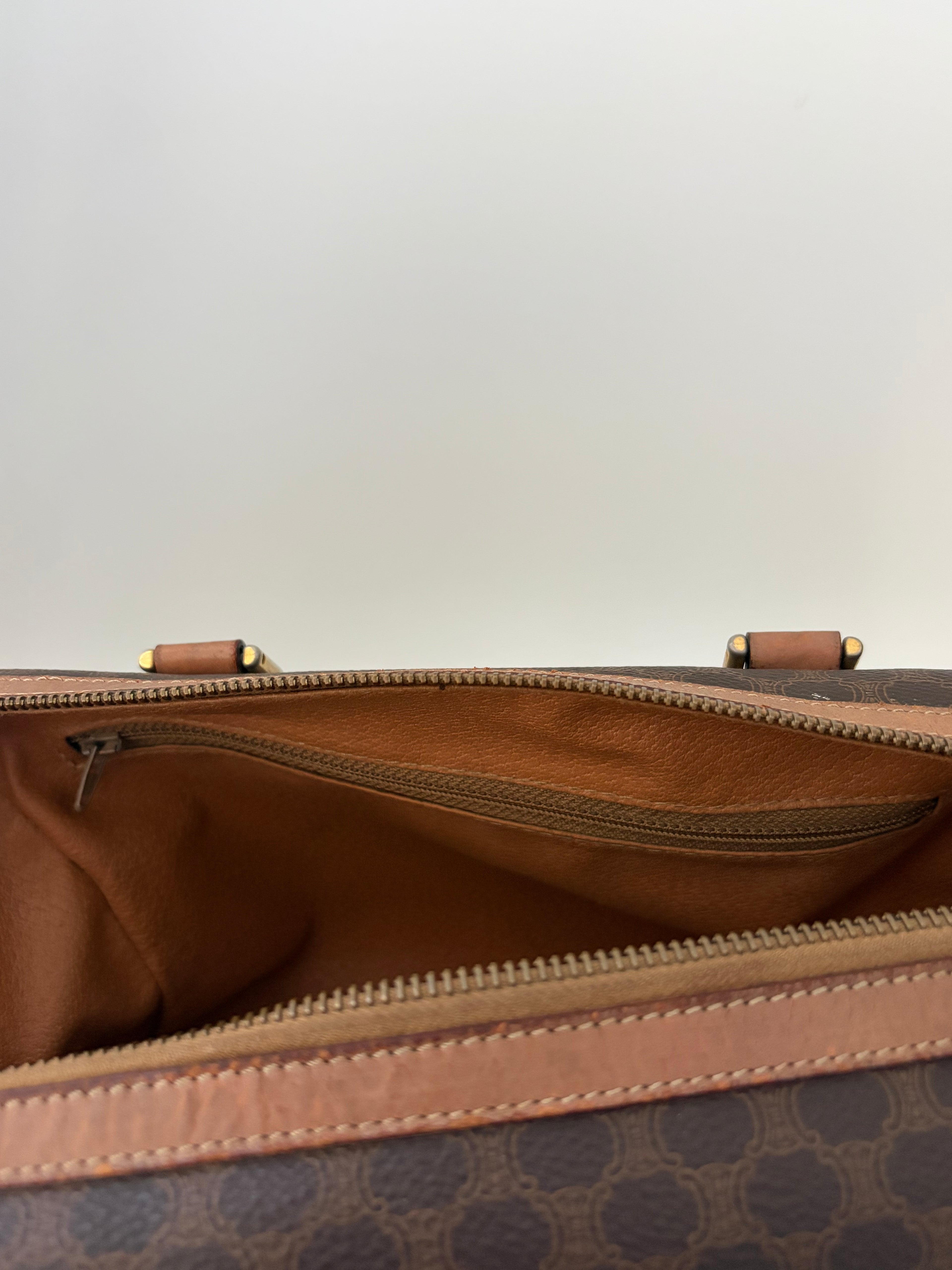 Celine Canvas Top Handle Handbag