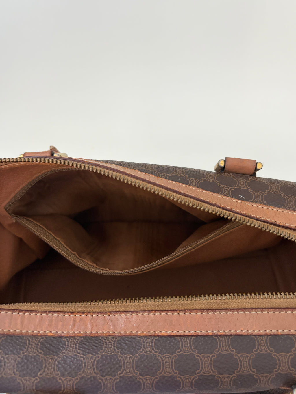 Celine Canvas Top Handle Handbag
