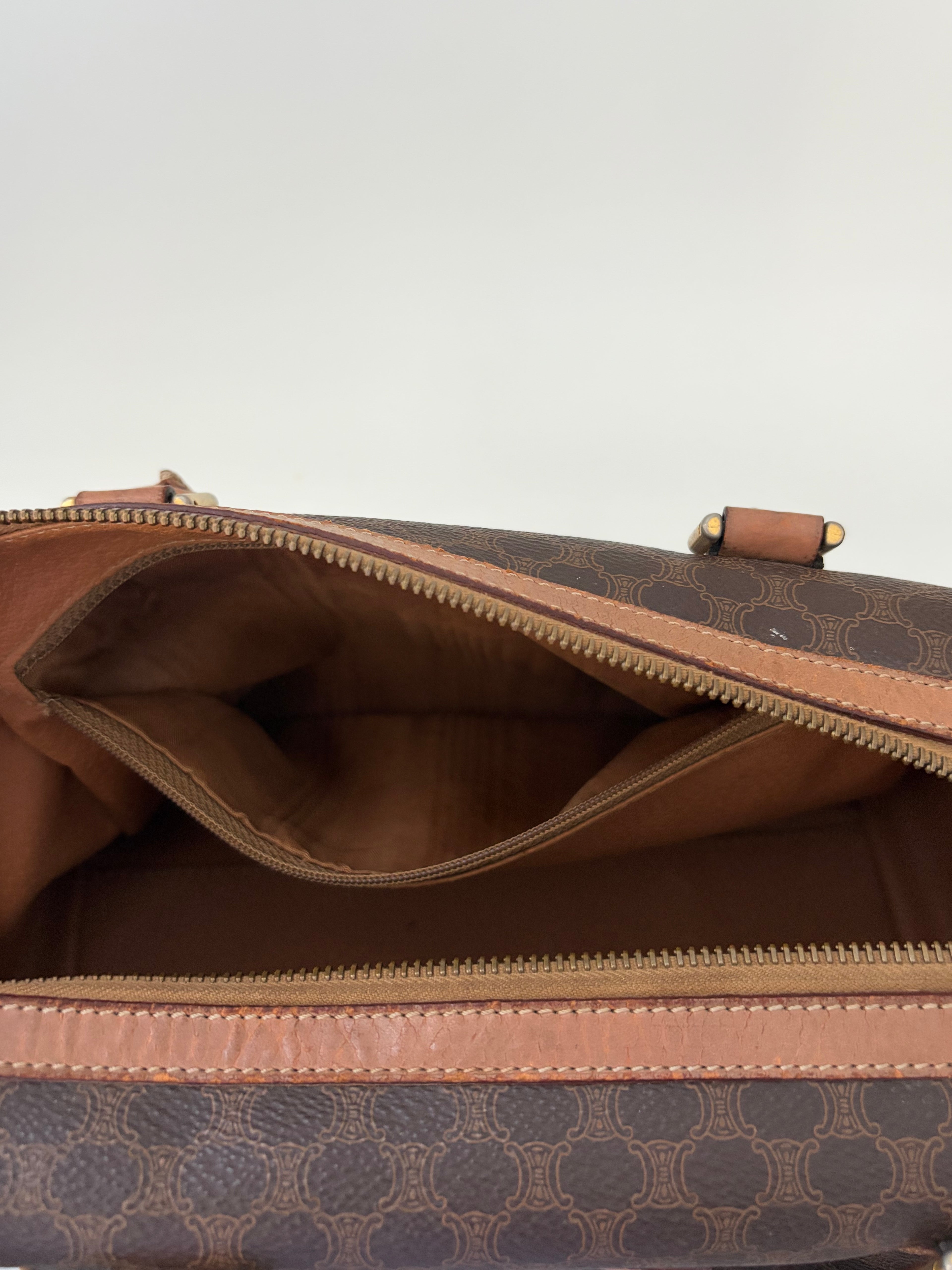 Celine Canvas Top Handle Handbag